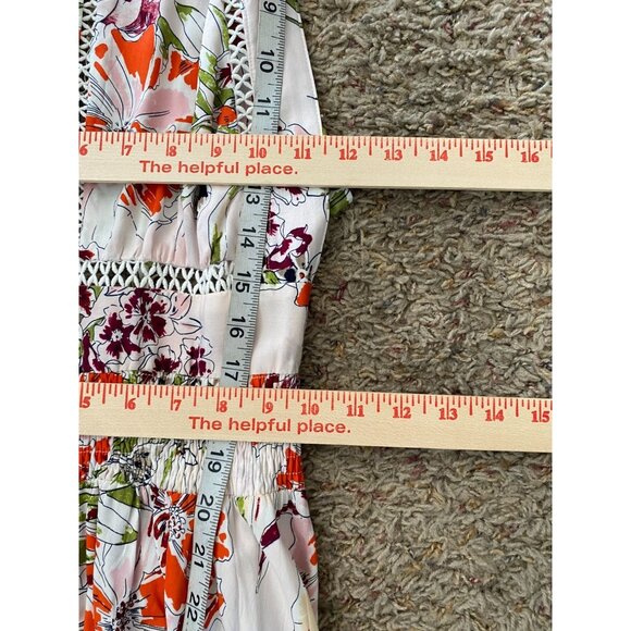 Abel The Label Womens Floral Print Maxi Dress L Lightweight Rayon Sleeveless NEW - Picture 8 of 10